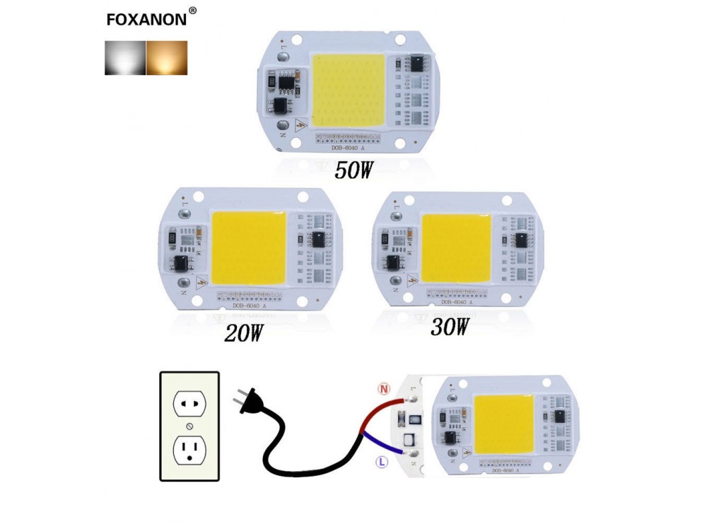 LED COB آفتابی 50W 220V با درایور داخلی LED COB آفتابی 50W 220V با درایور داخلی