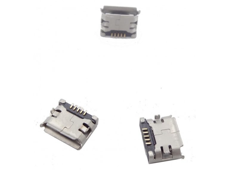 کانکتور Micro USB مادگی 5pin با دو هولدر سطحی